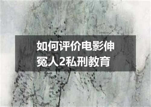 如何评价电影伸冤人2私刑教育