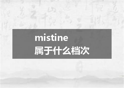 mistine属于什么档次