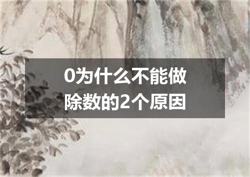 0为什么不能做除数的2个原因