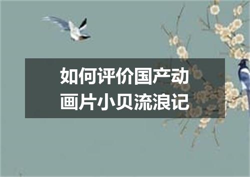 如何评价国产动画片小贝流浪记