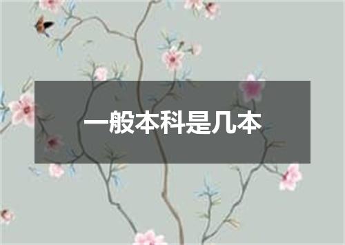 一般本科是几本