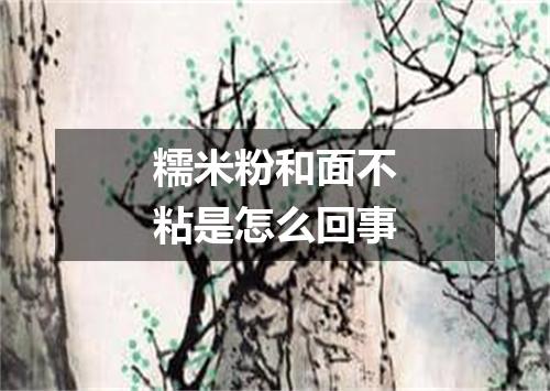 糯米粉和面不粘是怎么回事