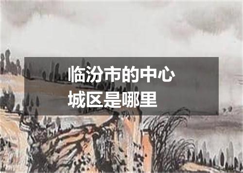 临汾市的中心城区是哪里
