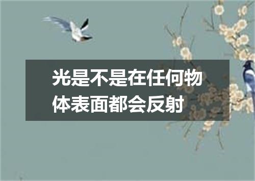 光是不是在任何物体表面都会反射