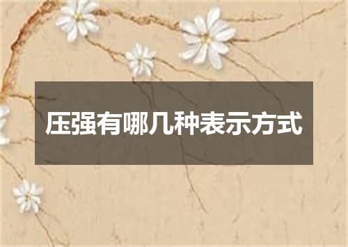 压强有哪几种表示方式