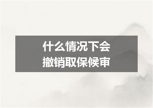 什么情况下会撤销取保候审