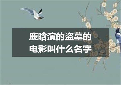 鹿晗演的盗墓的电影叫什么名字