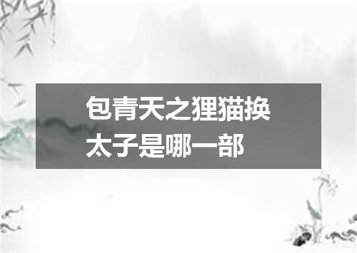 包青天之狸猫换太子是哪一部