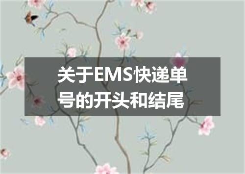 关于EMS快递单号的开头和结尾