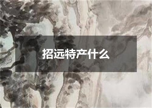 招远特产什么