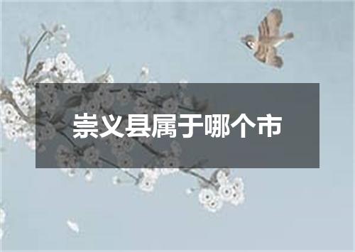 崇义县属于哪个市