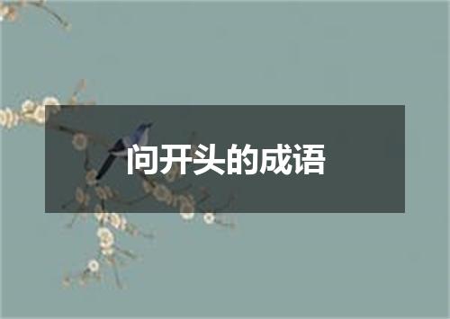 问开头的成语