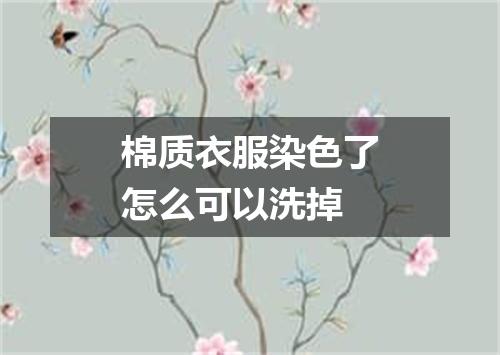 棉质衣服染色了怎么可以洗掉