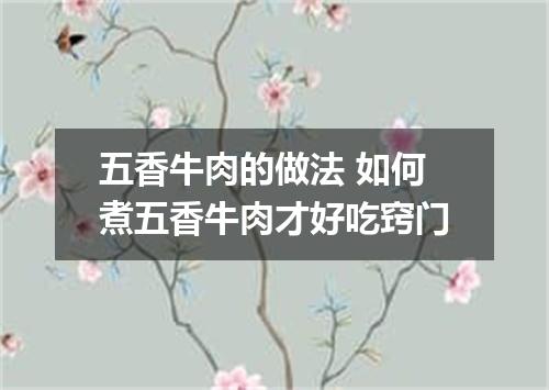 五香牛肉的做法 如何煮五香牛肉才好吃窍门