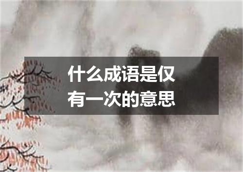 什么成语是仅有一次的意思