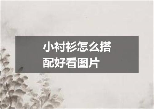 小衬衫怎么搭配好看图片