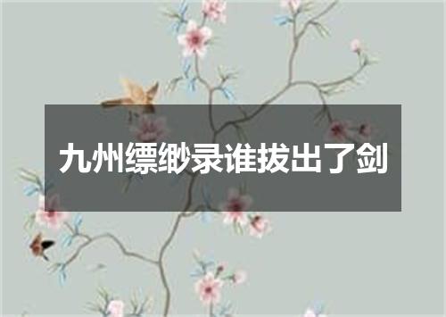 九州缥缈录谁拔出了剑