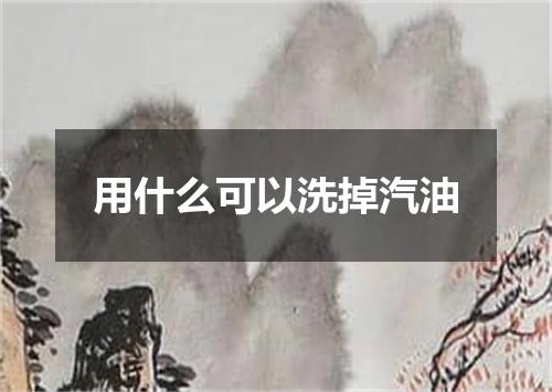 用什么可以洗掉汽油