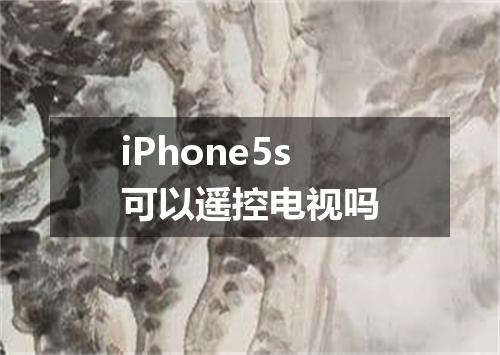 iPhone5s可以遥控电视吗