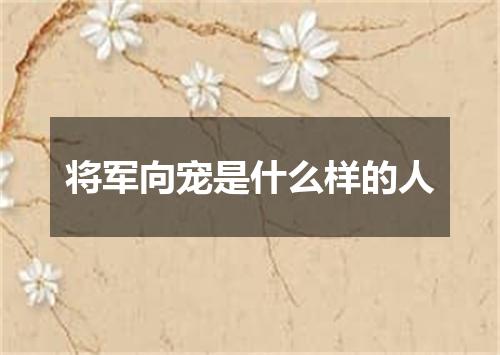将军向宠是什么样的人