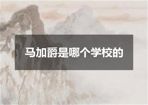 马加爵是哪个学校的