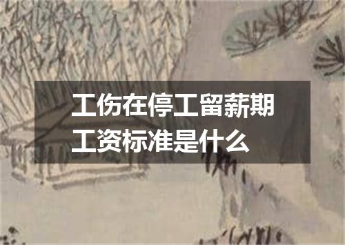 工伤在停工留薪期工资标准是什么