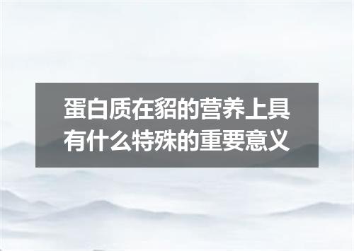 蛋白质在貂的营养上具有什么特殊的重要意义