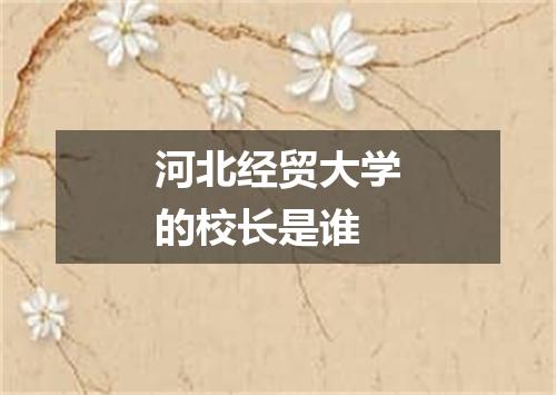 河北经贸大学的校长是谁