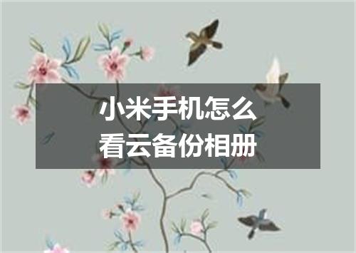 小米手机怎么看云备份相册