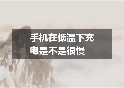 手机在低温下充电是不是很慢