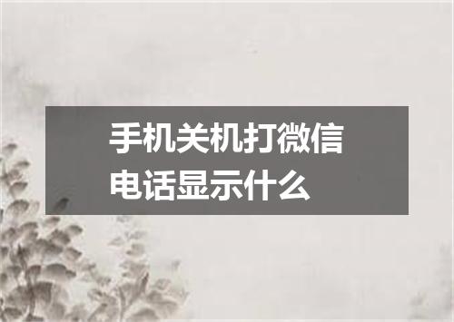 手机关机打微信电话显示什么