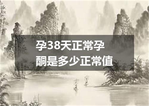 孕38天正常孕酮是多少正常值