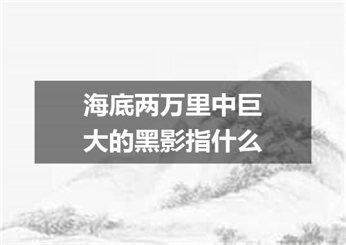 海底两万里中巨大的黑影指什么