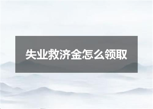 失业救济金怎么领取