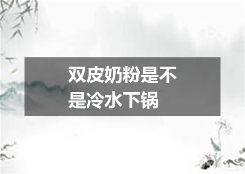 双皮奶粉是不是冷水下锅