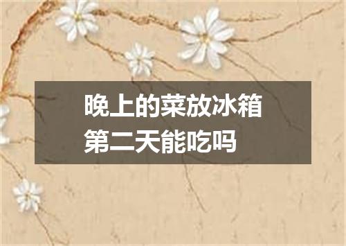 晚上的菜放冰箱第二天能吃吗