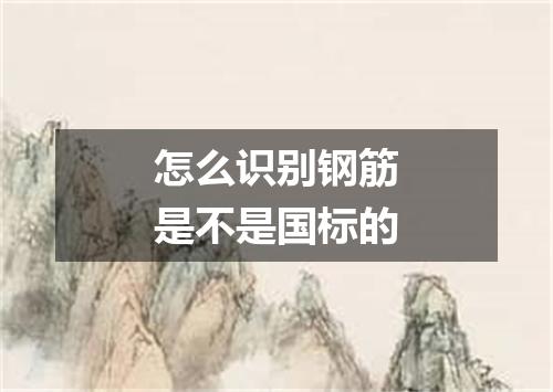 怎么识别钢筋是不是国标的