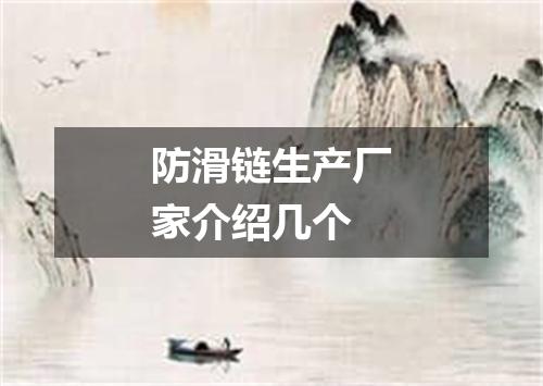 防滑链生产厂家介绍几个