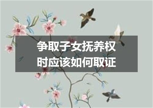 争取子女抚养权时应该如何取证