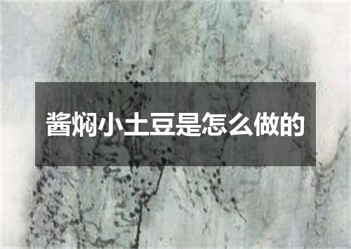 酱焖小土豆是怎么做的