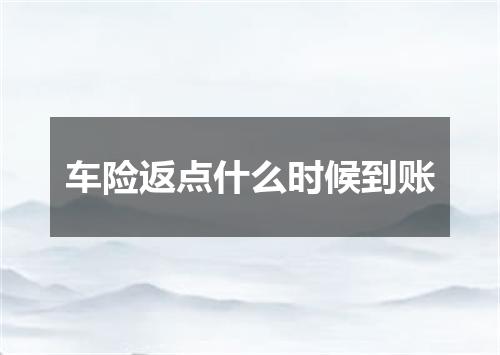 车险返点什么时候到账