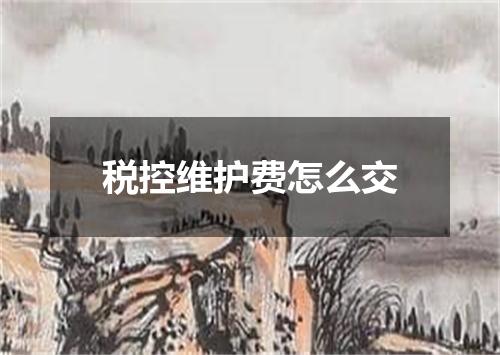税控维护费怎么交