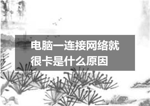 电脑一连接网络就很卡是什么原因