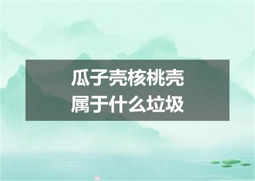 瓜子壳核桃壳属于什么垃圾