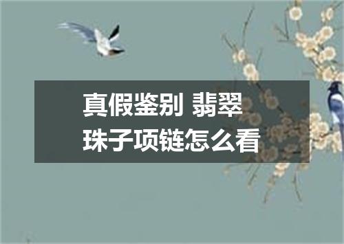 真假鉴别 翡翠珠子项链怎么看
