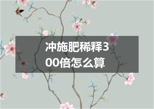 冲施肥稀释300倍怎么算