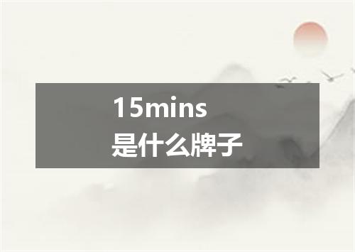 15mins是什么牌子