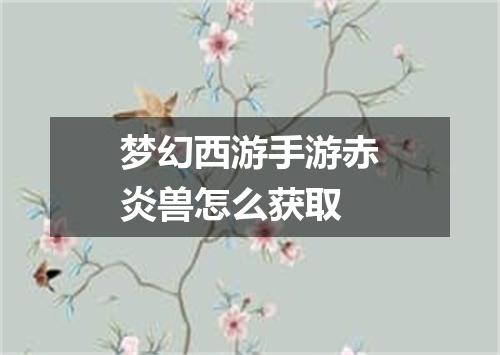 梦幻西游手游赤炎兽怎么获取