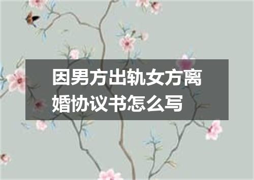 因男方出轨女方离婚协议书怎么写