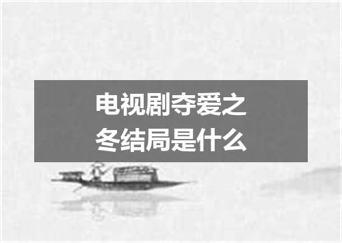 电视剧夺爱之冬结局是什么